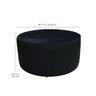 Puff Gigante Redondo Big Decorativo 40x80 Cm Veludo Preto Navega Móveis - 2