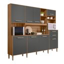 Ver imagem 4 de Cozinha Compacta Hortelã Ipê Chumbo Nicioli