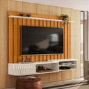Ver imagem 1 de Painel Tv 75 Pol 207cm Bancada Suspensa para Sala Elvano M20 - D’Rossi