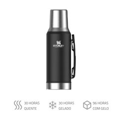 Garrafa Térmica Stanley Mate System Chimarrão Tereré 1,2L:Preto - 3