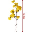 Ver imagem 5 de Kit 4 Plantas Artificiais Mamona Amarela Enfeite Jardim 70cm