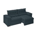 Ver imagem 3 de Sofá Alion 2,15m Retrátil/reclinável Suede Petróleo - Xflex Sofás