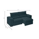 Ver imagem 4 de Sofá Alion 2,15m Retrátil/reclinável Suede Petróleo - Xflex Sofás