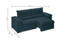 Ver imagem 4 de Sofá Alion 2,15m Retrátil e Reclinável Suede Petróleo - Xflex Sofás
