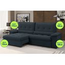 Ver imagem 2 de Sofá Alion 2,15m Retrátil/reclinável Suede Petróleo - Xflex Sofás