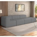 Ver imagem 2 de Sofá Modulado 4 Lugares 308cm Espuma D33 Multimóveis Cr45357 Cinza