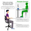 Ver imagem 4 de Cadeira Giratória Secretaria Para Escritório Braço Com Regulagem de Altura JSerrano Preto Com Cinza