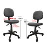 Cadeira Giratória Secretaria Para Escritório Braço Com Regulagem de Altura JSerrano Preto Com Cinza - 5