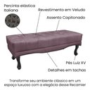 Ver imagem 6 de Kit Cabeceira e Calçadeira Recamier Casal 1,40m Vicenza Veludo Uva - Pallazio