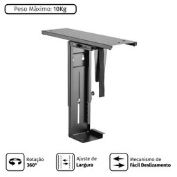 Suporte Para Gabinete Cpu Suspenso Ajustável - Plmsc03 - 1