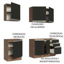 Ver mais imagens de Cozinha Completa 180005 Com Armário E Balcão Rustic/Preto