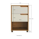 Ver imagem 3 de Mesa de Cabeceira 45cm X 69cm com 2 Gavetas 100% Mdf Cor:nature com Champanhe