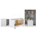 Ver imagem 4 de Quarto de Bebê Completo Guarda-roupa Cômoda e Berço 4 em 1 Minicama 100% Mdf Mike Espresso Móveis
