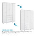 Ver imagem 6 de Quarto de Bebê Completo Guarda-roupa Cômoda e Berço 4 em 1 Minicama 100% Mdf Mike Espresso Móveis