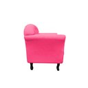 Ver imagem 6 de Kit 2 Poltronas Decorativa Dália Couro Rosa Pink Pés Madeira Mz Decor