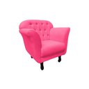 Ver imagem 5 de Kit 2 Poltronas Decorativa Dália Couro Rosa Pink Pés Madeira Mz Decor