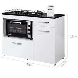 Kit Balcão com Forno 48 Litros 127v e Fogão Cooktop 5 Bocas - 2