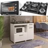 Kit Balcão com Forno 48 Litros 127v e Fogão Cooktop 5 Bocas - 1