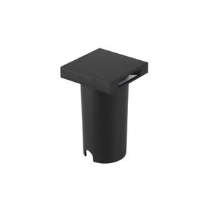 Balizador de Solo Led Flat 2 Fachos 1w 3000k Preto 5,5x5,5x9cm - Taschibra