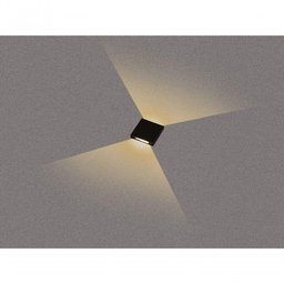 Balizador de Solo Led Flat 2 Fachos 1w 3000k Preto 5,5x5,5x9cm - Taschibra - 3