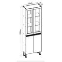 Ver imagem 2 de Armário Cristaleira para Cozinha 70cm com Pés 1317 Linha Conecta Genaialflex