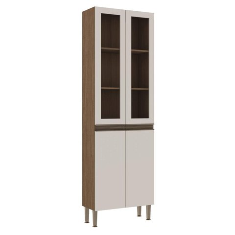 Armário Cristaleira para Cozinha 70cm com Pés 1317 Linha Conecta Genaialflex