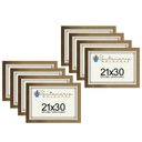 Ver imagem 1 de Kit 8 Molduras Porta Diploma Certificado A4 21x30 Dourado