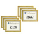 Ver imagem 1 de Kit 6 Molduras Porta Diploma Certificado A4 21x30 Amarelo