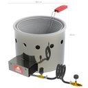Ver imagem 4 de Fritadeira Tacho 3 Litros a Gás Aço Inox Frituras Salgados
