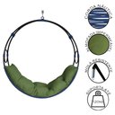 Ver imagem 5 de Cadeira de Balanço Suspenso Lua Nova Corda Náutica Azul/verde