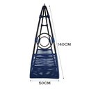 Ver imagem 2 de Cadeira de Balanço Suspenso Lua Nova Corda Náutica Azul/verde