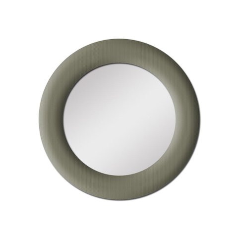 Espelho Decorativo Madrid Bouclê 90cm Redondo Verde Colina