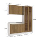 Ver imagem 3 de Armário de Cozinha Compacta 100% Mdf 192cm Branco/nogueira Celeste Kappesberg
