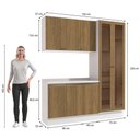 Ver imagem 4 de Armário de Cozinha Compacta 100% Mdf 192cm Branco/nogueira Celeste Kappesberg