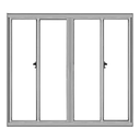 Ver imagem 1 de Janela de Alumínio Abertura Central 4 Folhas sem Grade 100x200cm Brilhante Allo Esquadrias