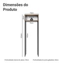 Ver imagem 2 de Porta-Geladeira 73 cm 1 Porta Basculante Preto/Rustic/Preto Lux Madesa Preto/Rustic/Preto