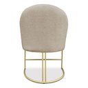 Ver imagem 5 de Kit 02 Cadeiras Poltrona de Jantar Bela Veludo Bege Base Metálica Industrial Dourado - Pallazio
