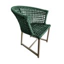Ver imagem 2 de Kit 6 Cadeiras de Jantar Salinas em Corda Naútica Verde Oliva Base Alumínio Rami