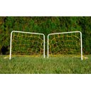 Ver imagem 1 de Mini Trave Golzinho Futebol Gol Cano Metal O Par Com Redes
