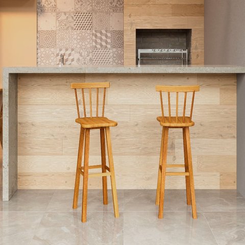 Banqueta Irã em Madeira Maciça de Demolição – Alta Resistência e Estilo Rústico