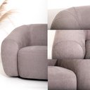 Ver imagem 6 de Poltrona Decorativa Base Giratória Aço Carbono Cannes Linho Prata G81 - Gran Belo