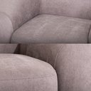 Ver imagem 7 de Poltrona Decorativa Base Giratória Aço Carbono Cannes Linho Prata G81 - Gran Belo