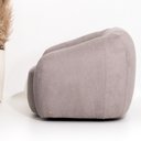 Ver imagem 4 de Poltrona Decorativa Base Giratória Aço Carbono Cannes Linho Prata G81 - Gran Belo