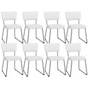 Ver imagem 1 de Kit 08 Cadeiras Decorativas Para Sala De Jantar Allana L02 Facto Branco - Lyam Decor