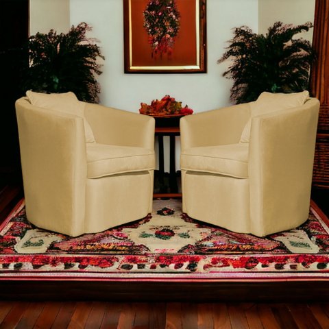 Kit 02 Poltrona Decorativa Alana Sala Recepção Escritório Veludo Mostarda