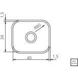 Ver imagem 2 de Cuba Retangular Cozinha Inox 40*34*14 Perfecta