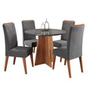 Ver imagem 2 de Mesa de Jantar 4 Lugares World com Vidro Mel/grafite - Viero Móveis