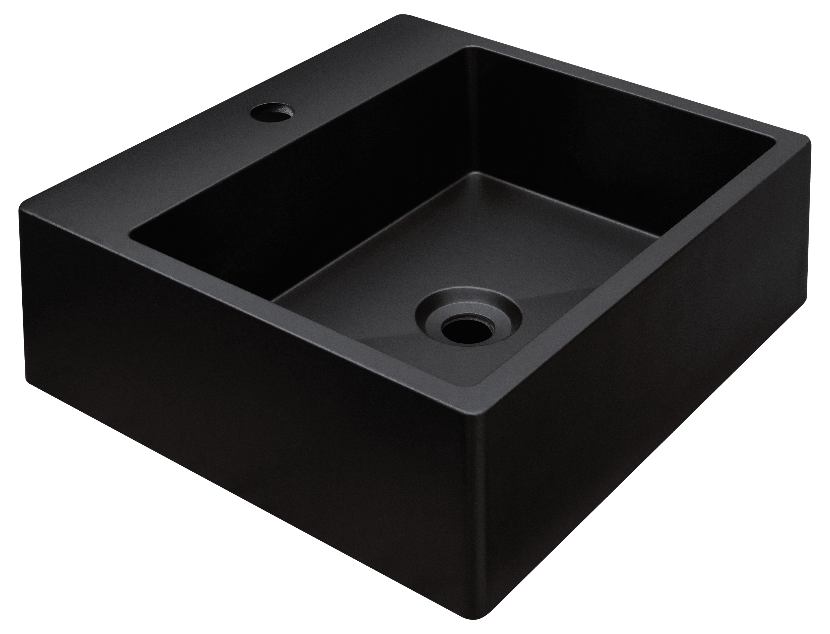 Cuba Pia para Banheiro de Apoio Lavabo 40cmx37cm - Genova Preto - 7