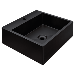 Cuba Pia para Banheiro de Apoio Lavabo 40cmx37cm - Genova Preto - 3