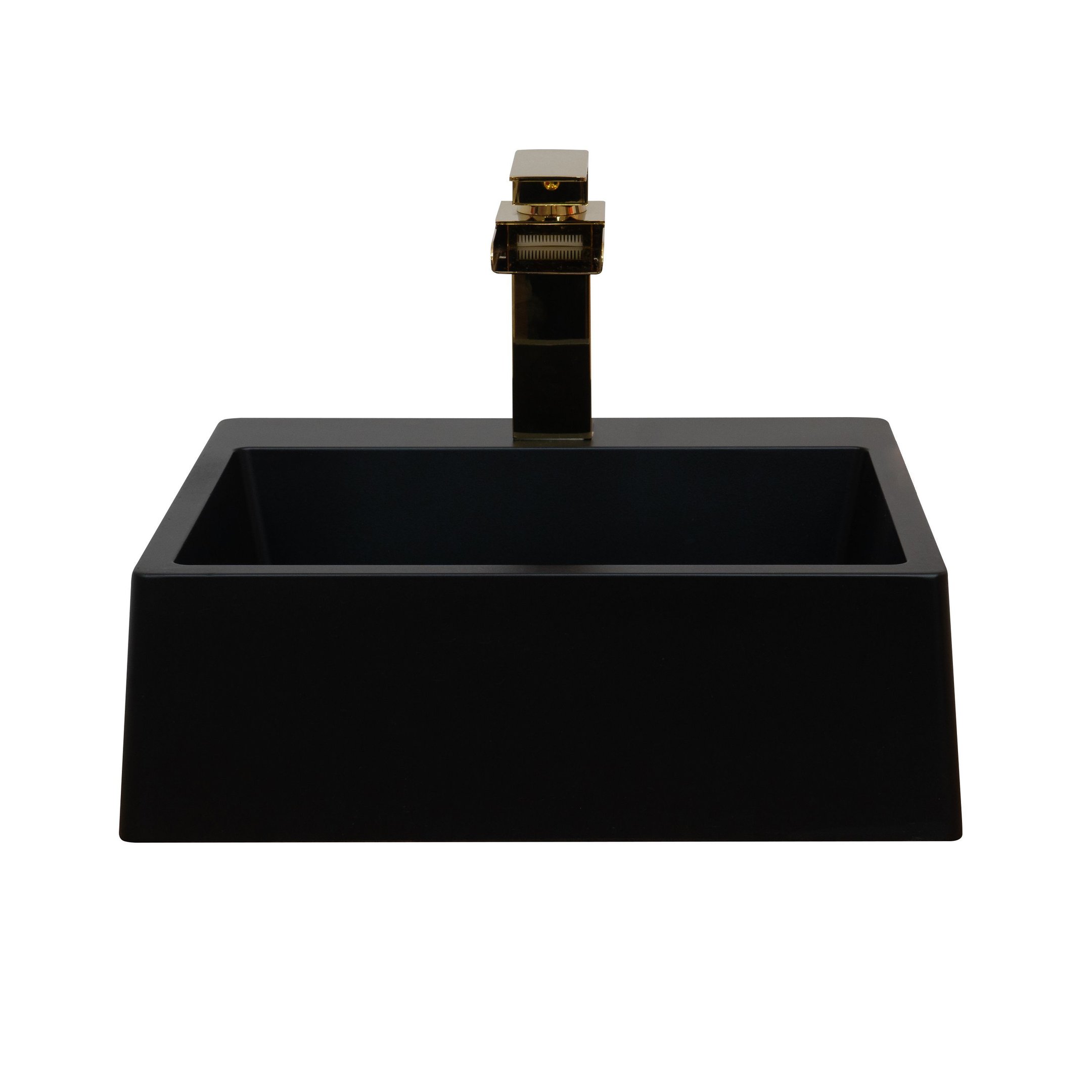 Cuba Pia para Banheiro de Apoio Lavabo 40cmx37cm - Genova Preto - 9